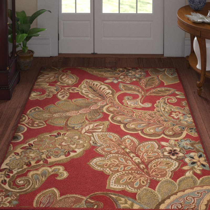 Three Posts Needham Paisley Dark Red Area Rug & Reviews Wayfair.ca